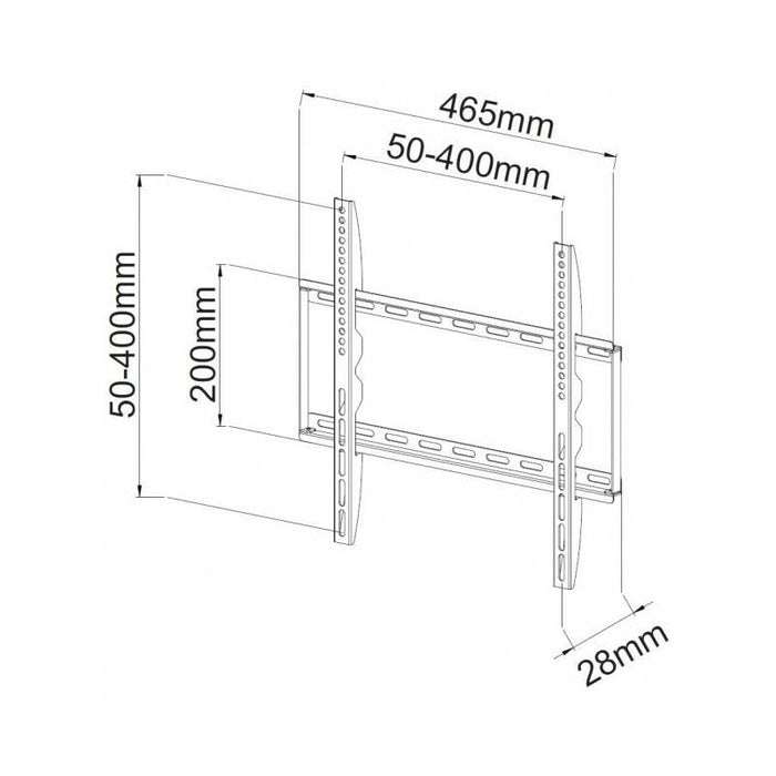 Techly Sieninis laikiklis TV LCD/LED/PDP 23-55'' 45 kg VESA juodas