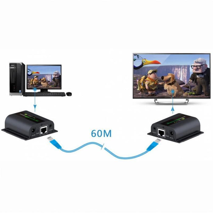 Techly Extender HDMI, kat6/6a/7, iki 60m, FullHD, su IR