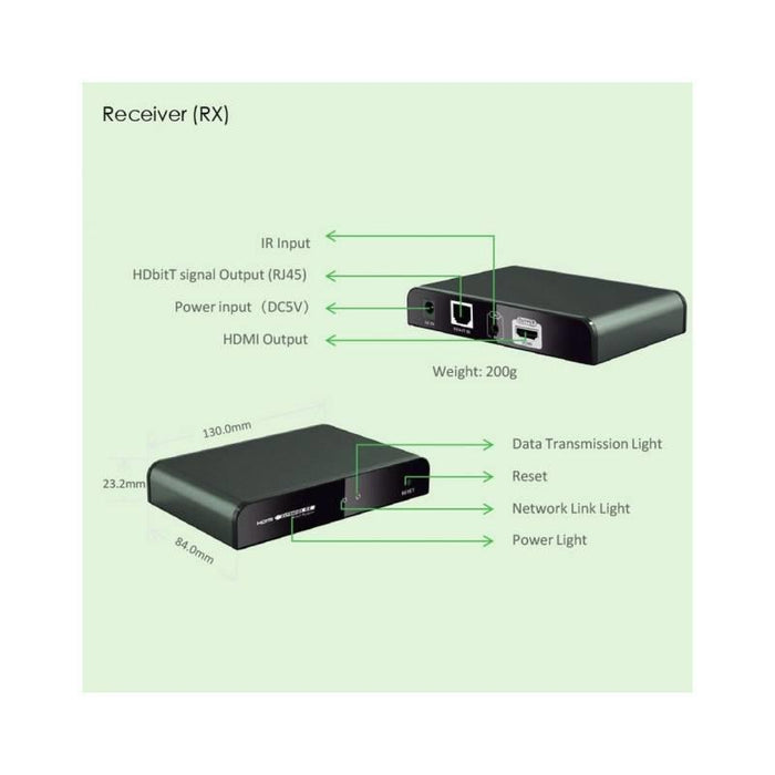 Techly extender imtuvas HDMI HDbitT, kat6/6a/7 (P/N: 020751)