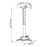 Techly Universal projector ceiling mount 30/37 cm, 15 kg, silver