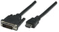 Monitoriaus kabelis Techly HDMI/DVI-D 24+1 M/M 1.8m juodas