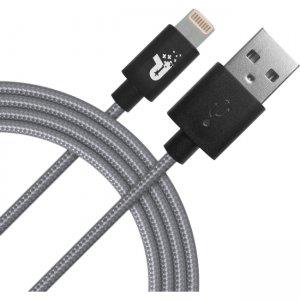 Patriot Charge and Sync Lightning Woven Cable 3.3 ft Lightning/USB space grey