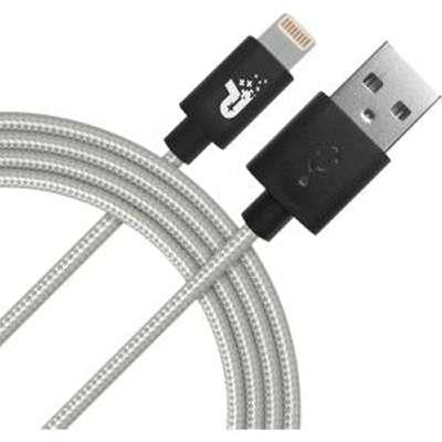 Patriot Charge and Sync Lightning Woven Cable 3.3 ft Lightning/USB silver