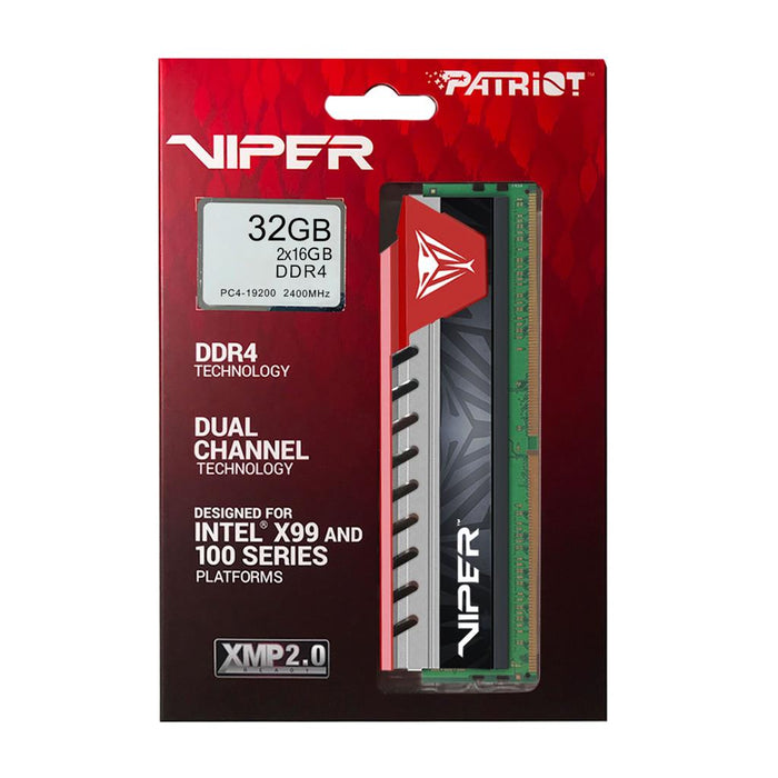 Patriot Viper Elite DDR4 32GB KIT (2x16GB) 2400MHz CL14-14-14-32 RED