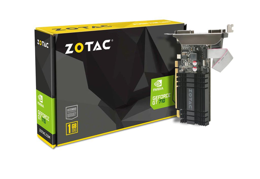 ZOTAC GeForce GT 710, 1GB DDR3 (64 Bit), HDMI, DVI, VGA
