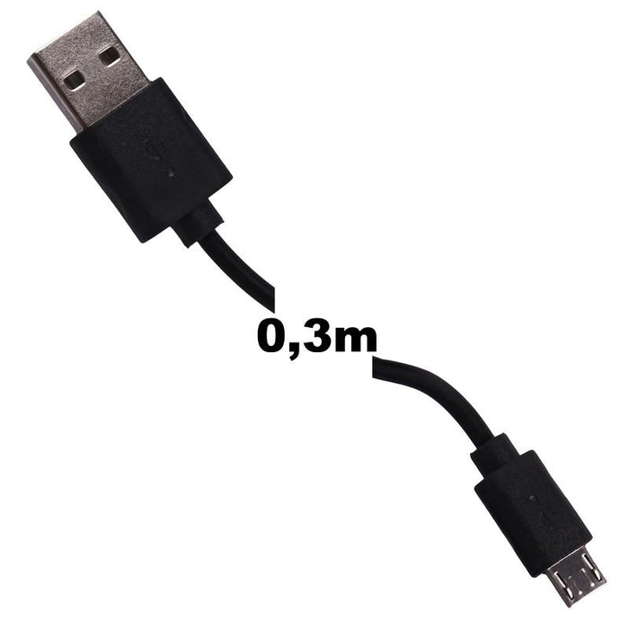 Whitenerg Kabelis USB 2.0 MICRO, AM / B MICRO perkėlimo/įkrovimo 30cm juodas