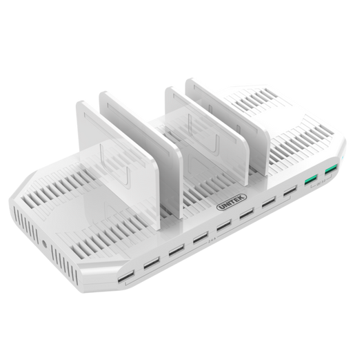 Unitek Charging station 10x USB 2,4A, 96W; 2x QC3.0; Y-2190A