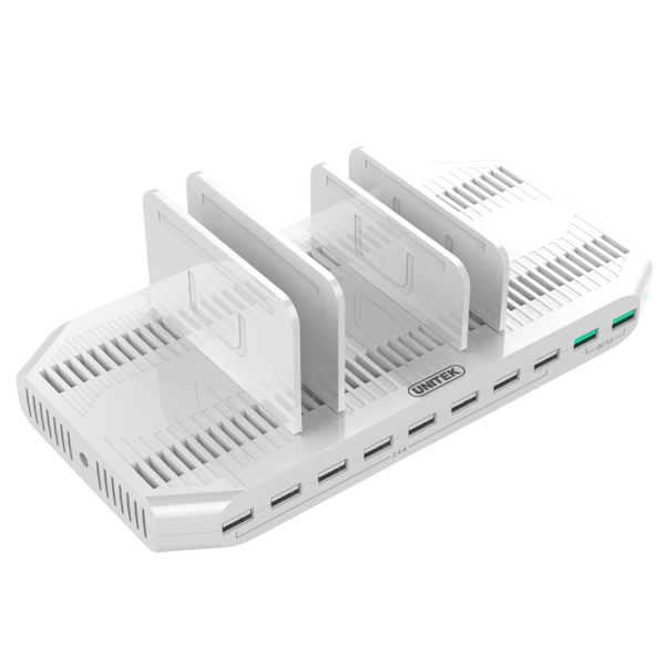 Unitek Charging station 10x USB 2,4A, 96W; 2x QC3.0; Y-2190A