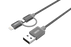 Unitek Žaibas kabelis Lightning/ microUSB 100cm, MFI, Y-C4031GY