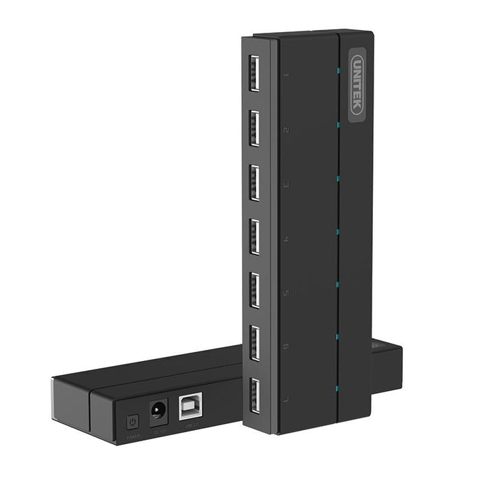 Unitek Hub 7x USB 2.0 + power adaptor; Y-2191
