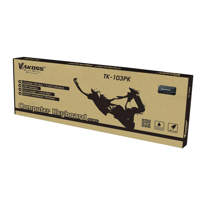 Klaviatūra Vakoss USB TK-103PK Juoda