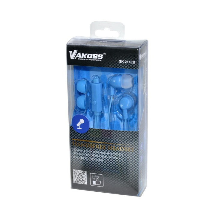 Vidinės ausinės su mikrofonu Vakoss  SK-211EB mėlynos