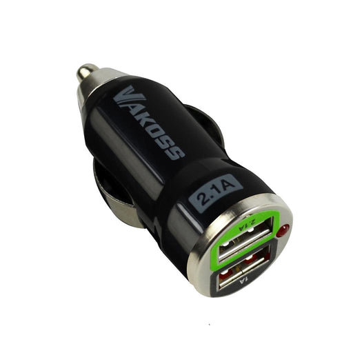 Automobilinis įkroviklis Vakoss 2xUSB, 2,1A, DC 12-24V TP-2465UK Juodas