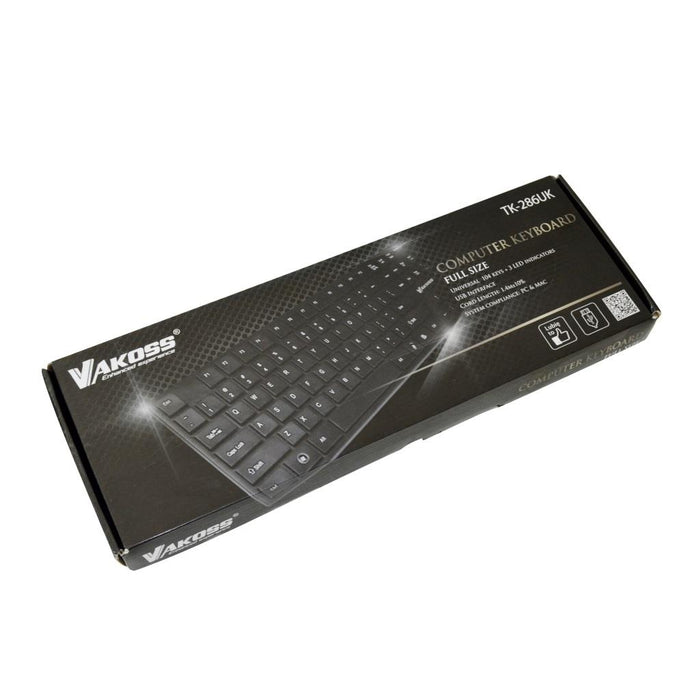 Klaviatūra Slim Vakoss USB TK-286UK Juoda