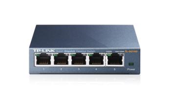 TP-Link TL-SG105 Switch 5x10/100/1000Mbps, Metal case, IEEE 802.1p QoS