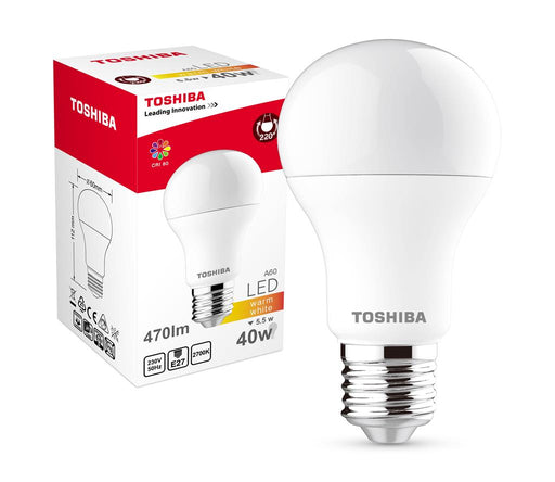 LED Lamp TOSHIBA A60 | 5,5W (40W) 470lm 2700K 80Ra ND E27