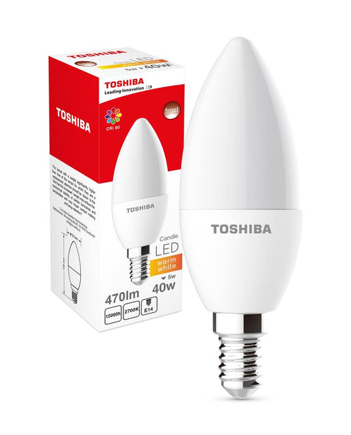 LED Lamp TOSHIBA Candle | 5W (40W) 470lm 2700K 80Ra ND E14