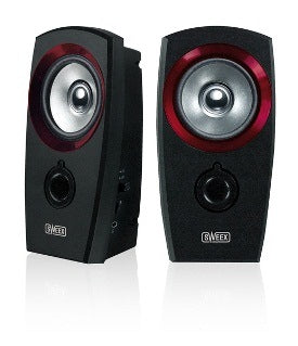 Kolonėlės Sweex 2.0, 20W USB Black/Red