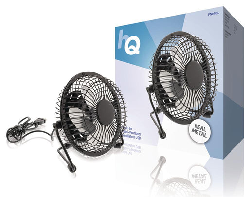 HQ Table Fan 10 cm 2.5 W Metal Juodas