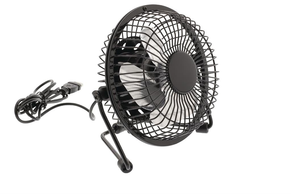 HQ Table Fan 10 cm 2.5 W Metal Juodas