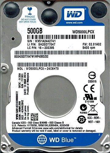 Vidinis diskas WD Blue WD5000LPCX 2.5'' 500GB SATA3 5400RPM 16MB