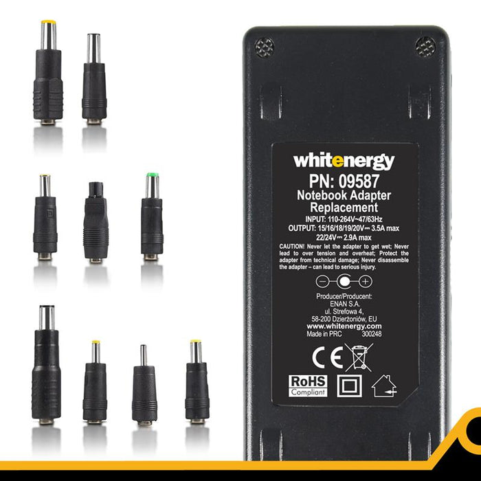 Whitenergy univer. tink. neš. komp. mait. šaltinis 15-24V, 70W, USB