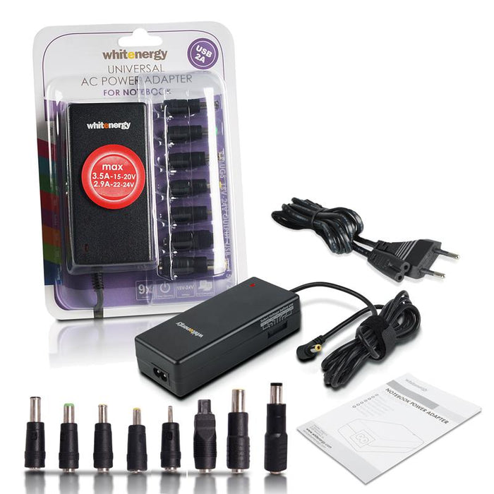 Whitenergy univer. tink. neš. komp. mait. šaltinis 15-24V, 70W, USB
