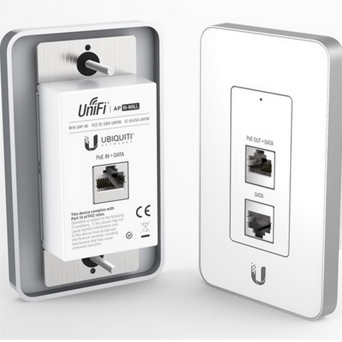 Ubiquiti UniFi AP In-Wall UAP-IW 2.4 GHz, 802.11b/g/n, 150 Mbps, 802.3af PoE