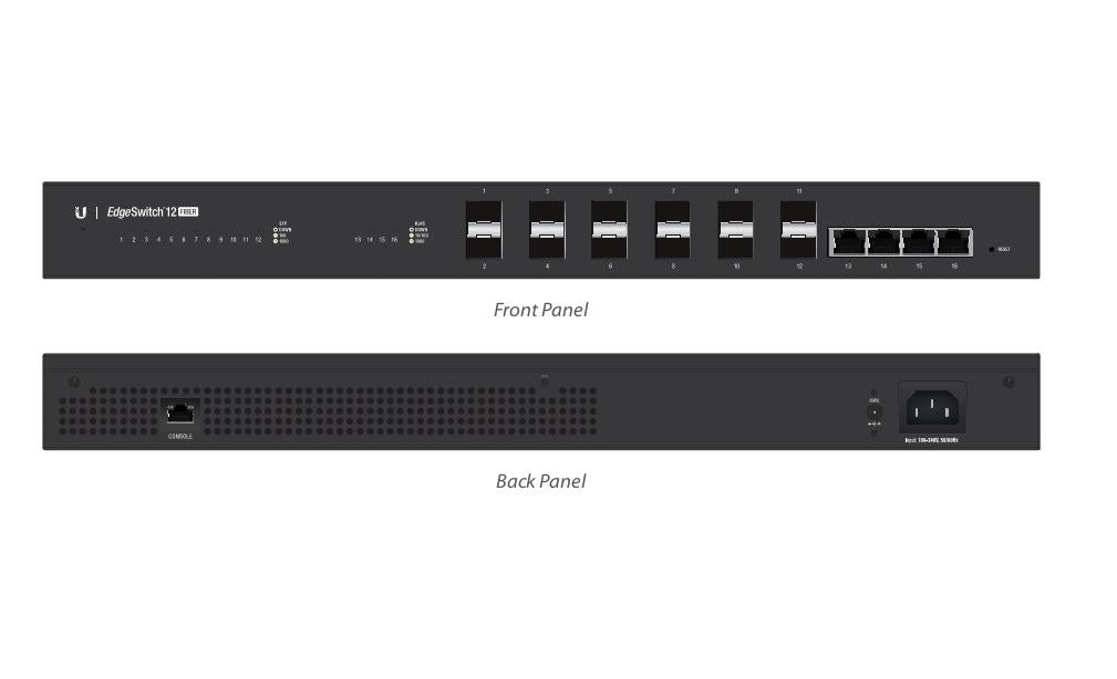 Ubiquiti Fiber Switch ES-12F 12x SFP (8x 100/1000Mbps + 4x 1G), 4x Gigabit RJ45