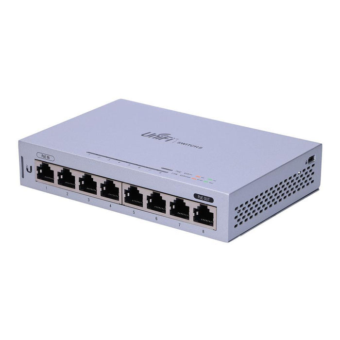 Ubiquiti US-8 - Fully Managed 8-port Gigabit UniFi switch 1 PoE Passthrough Port