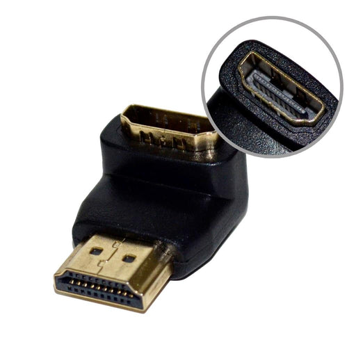 Vakoss Adapter HDMI F -> HDMI M (angular)  TC-H113K, juoda, lizdinė plokštelė