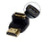 Vakoss Adapter HDMI F -> HDMI M (angular)  TC-H113K, juoda, lizdinė plokštelė