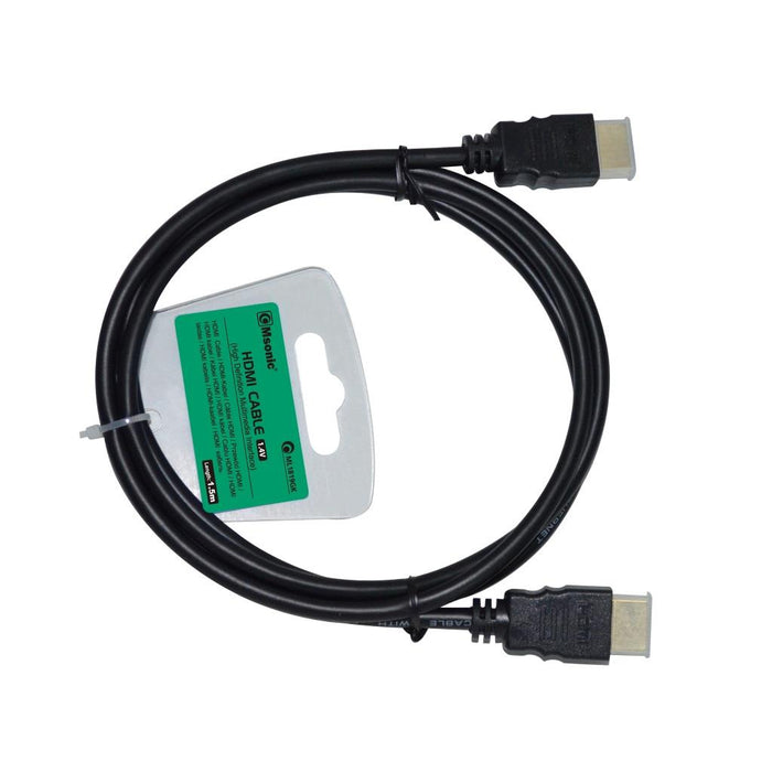 Msonic Cable HDMI M -> HDMI M 1,5m ML1819GK black