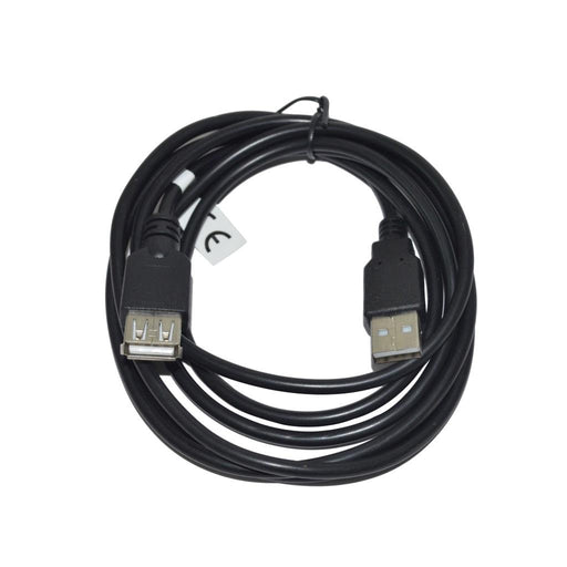 Vakoss USB 2.0 kabelis  A-A  F/M 1,8m  TC-U1297K,  juoda, lizdinė plokštelė