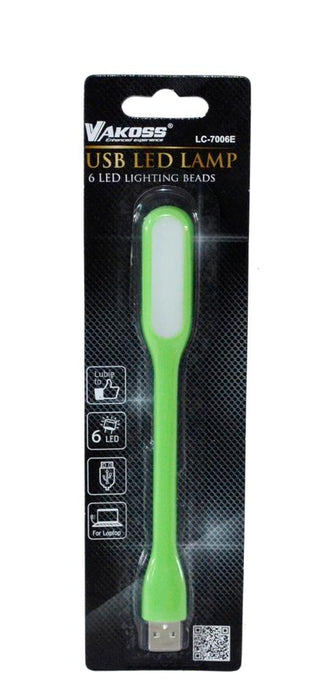 VAKOSS USB lempa nešiojamojo kompiuterio, 6 LED, LC-7006E žalios