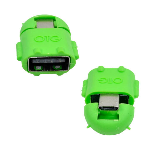 VAKOSS Mikro USB adapteris, OTG  A-B F/M  žalias, lizdinė plokštelė-kartono