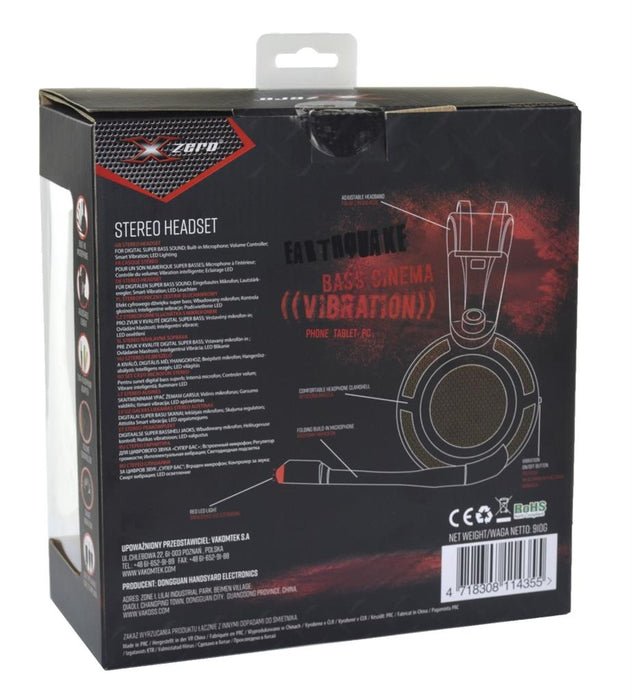 Stereo GAMING ausinės su mikrofonu X-Zero X-H359KG  juodai aukso sp.