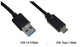 MSONIC USB 3.0 kabelis A - USB-C M/M  1m, Duomenų perdavimo ir įkrovimo, juodas