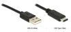 MSONIC USB 2.0 kabelis A - USB-C M/M 1,8m, Duomenų perdavimo ir įkrovimo, juodas