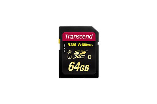 Transcend memory card SDHC 64GB, Class 3 UHS-II U3 (R285, W180MB/s)