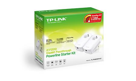 TP-Link TL-PA8010P AV1200 Gigabit Powerline Adapter AC PassThrough (Twin Pack)