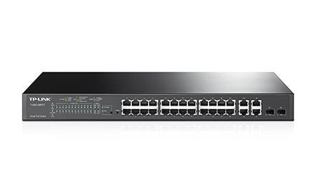 TP-Link T1500-28PC PoE+, 24 port 10/10, 4-Port Gigabit Smart Switch (TL-SL2428P)