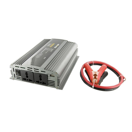 Whitenergy Inverteris AC/DC 24V automobilis) 230V, 1000W, 2 lizdai