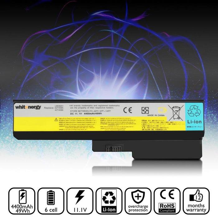 Nešiojamo kompiuterio baterija Whitenergy Lenovo 3000 G530 11.1V 4400mAh