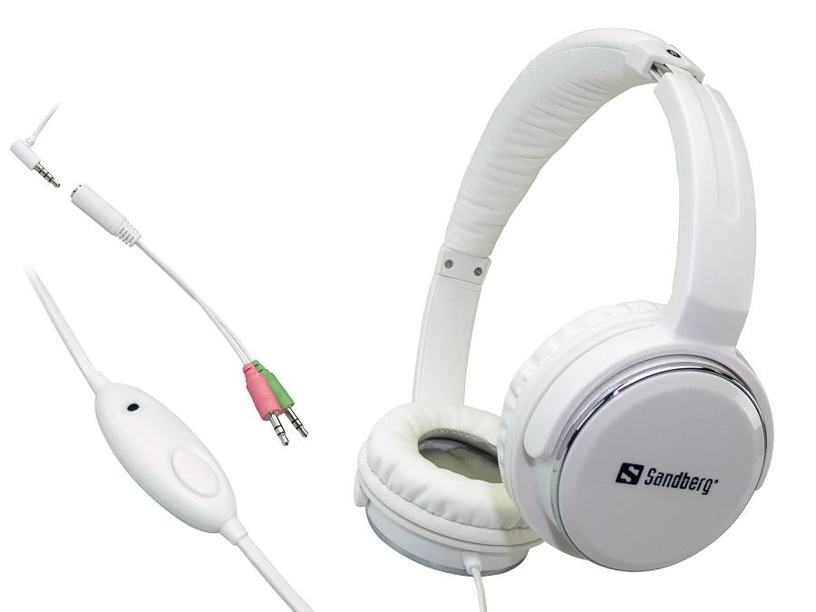 Sandberg Home'n Street Headset White