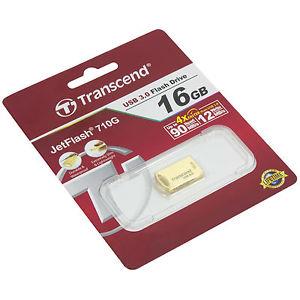 Atmintukas Transcend JetFlash 710, 16GB, Gold Plating