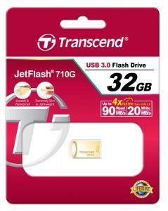 Atmintukas Transcend JetFlash 710, 32GB , Gold Plating