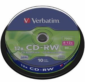 CD-RW Verbatim [ cake box 10 | 700MB | 12x ]
