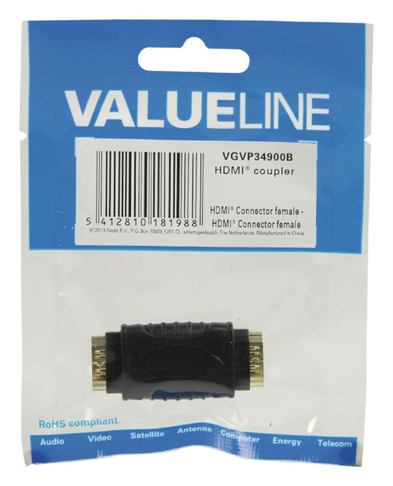 Adapteris Valueline jungiklis HDMI - HDMI juodas