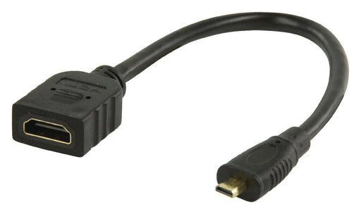 Kabelis HDMI High Speed Valueline, Ethernet HDMI mikro - HDMI 0,20 m juodas